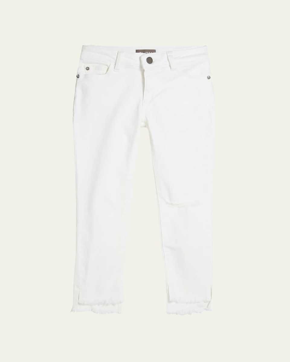 Girls' Chloe Skinny Raw-Hem Jeans, Size 7-